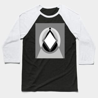 black and white circles and triangles Baseball T-Shirt